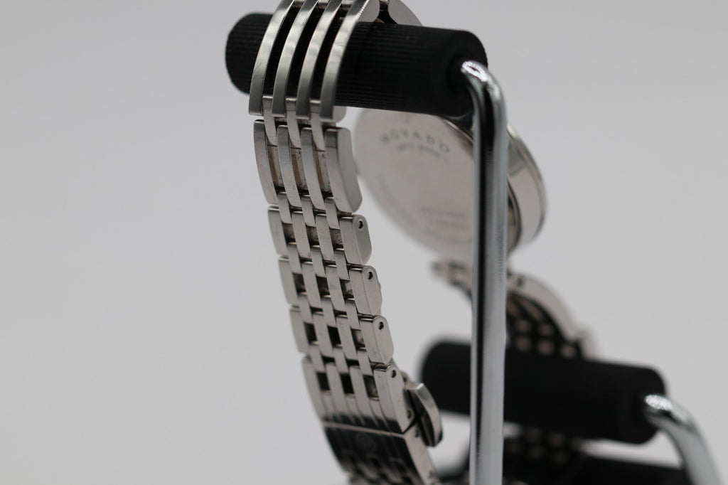 Movado Womens Watch 0607052 Esperanza Diamond Black Dial Swiss Quartz Steel 28mm