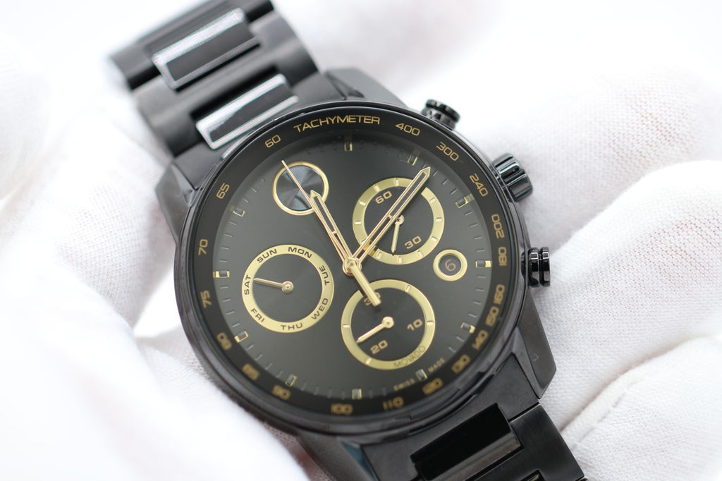 Movado BOLD Verso Chronograph Black Ion-Plated Bracelet Watch | 44mm | 3600906