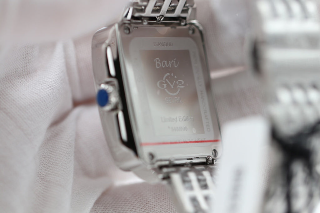 GV2 by Gevril Women's Watch 9258B Swiss Quartz Mother of Pearl Dial Silver Steel