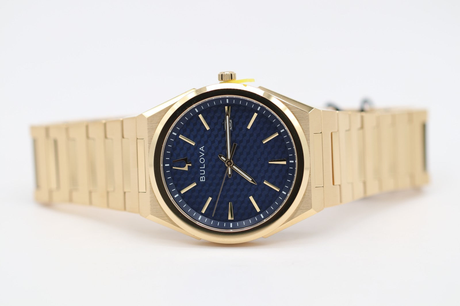 Bulova - Gold Blue Dial Classic SS Men's Quartz Watch - 97B233 - MSRP $425