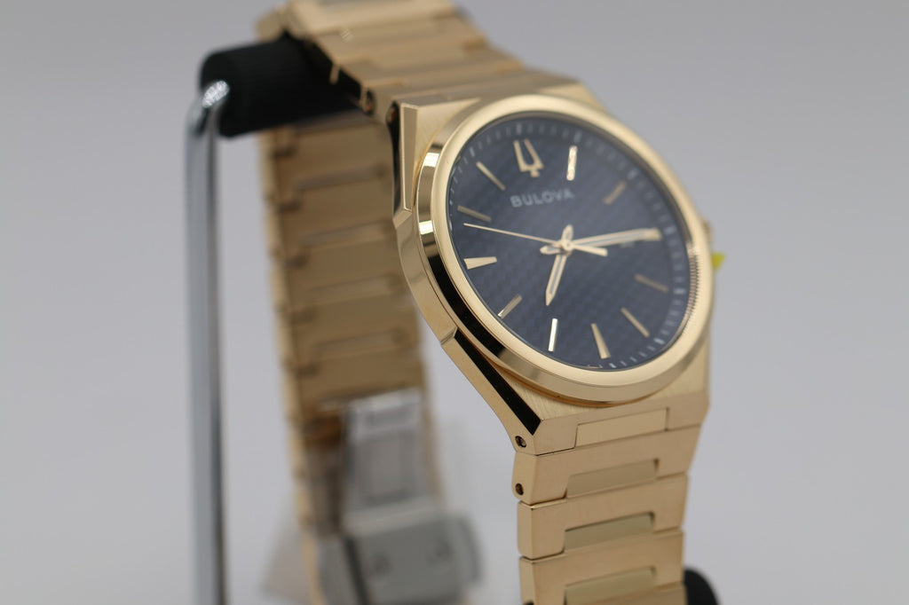 Bulova - Gold Blue Dial Classic SS Men's Quartz Watch - 97B233 - MSRP $425