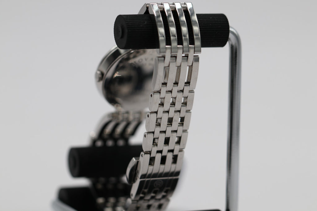 Movado Womens Watch 0607052 Esperanza Diamond Black Dial Swiss Quartz Steel 28mm