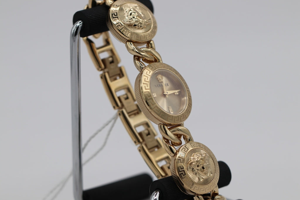 Versace Womens Stud Icon Gold 26mm Bracelet Fashion Watch