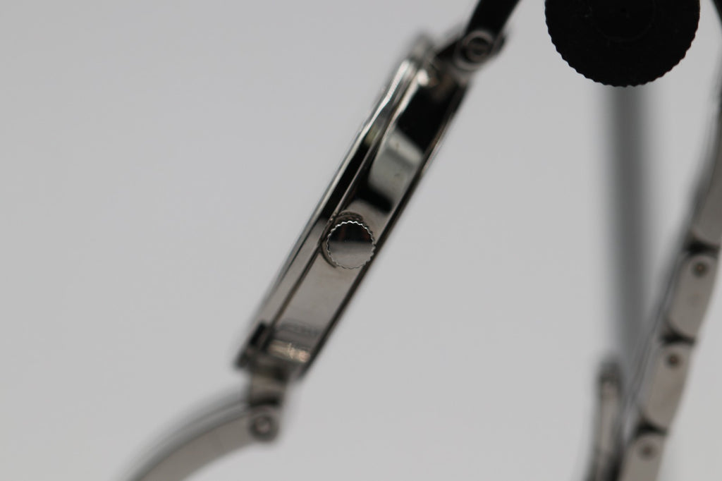 Movado Womens Watch 0607052 Esperanza Diamond Black Dial Swiss Quartz Steel 28mm