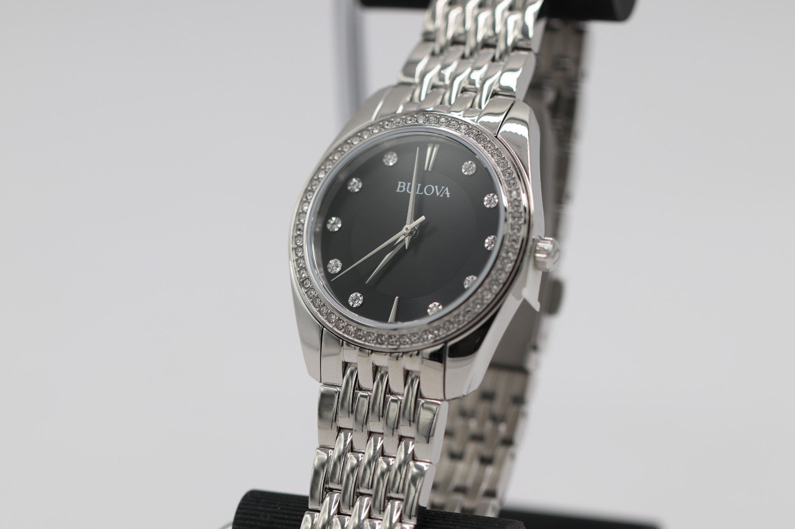 Bulova Ladies  Classic Crystal 31mm Stainless Steel Quartz Watch 96L317