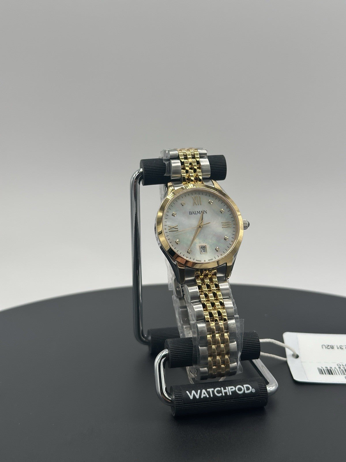 NEW Balmain B43123182 Swiss Classic R Diamond 2-Tone Stainless Bracelet Watch