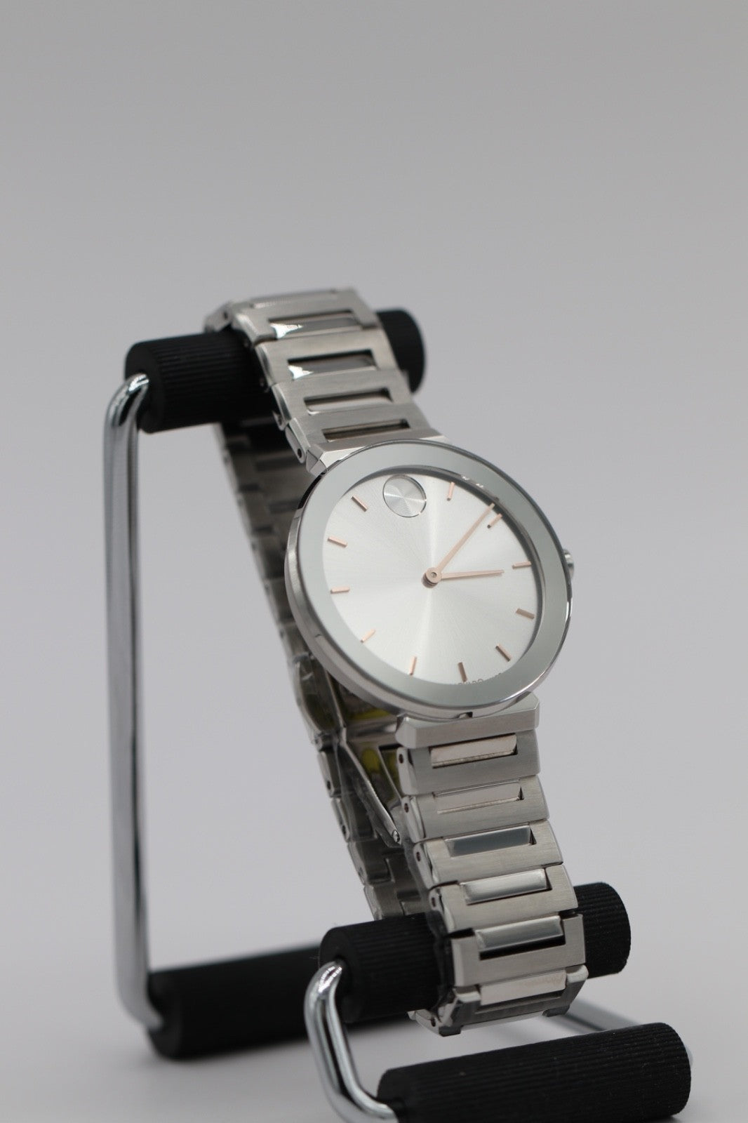 NEW Movado BOLD Horizon 3601090 Silver Dial Stainless Steel 34MM Ladies Watch