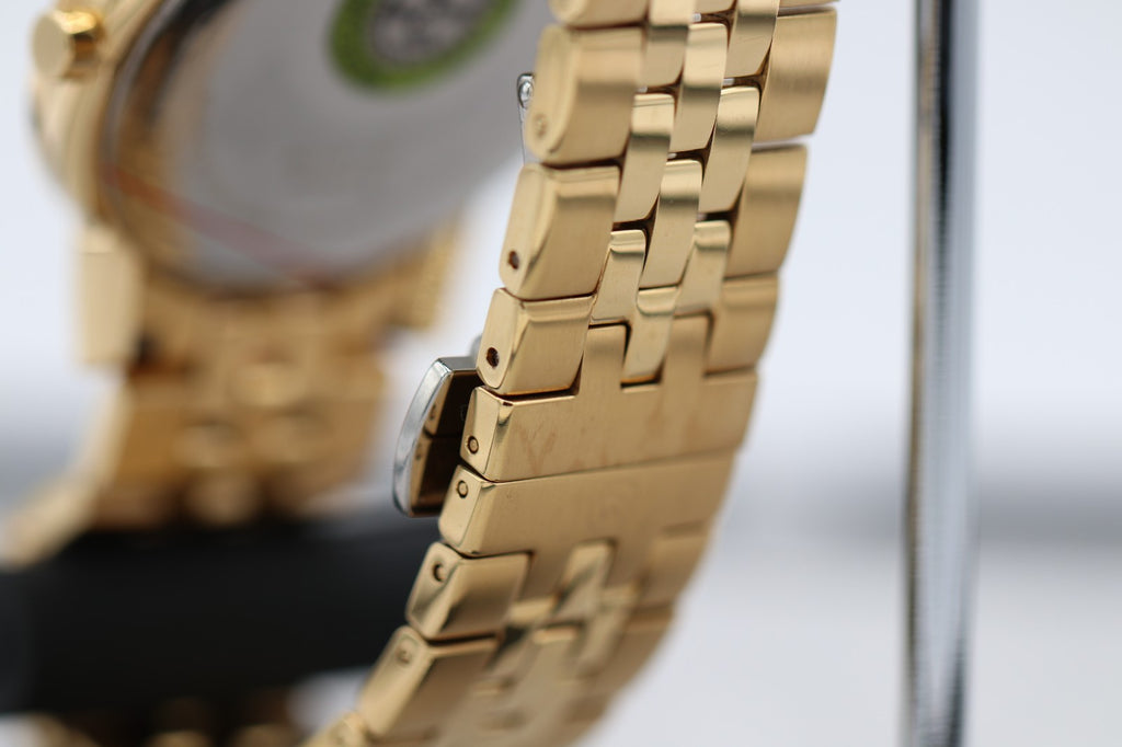 Movado Museum Series Men's Gold Tone Black Dial Diamond Quartz Watch 0607625