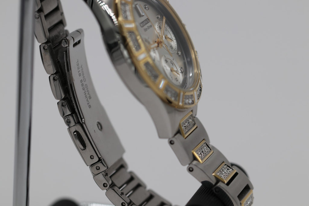 Citizen Eco-Drive Gemmed Stainless Women's Quartz Watch - FD2074-55A