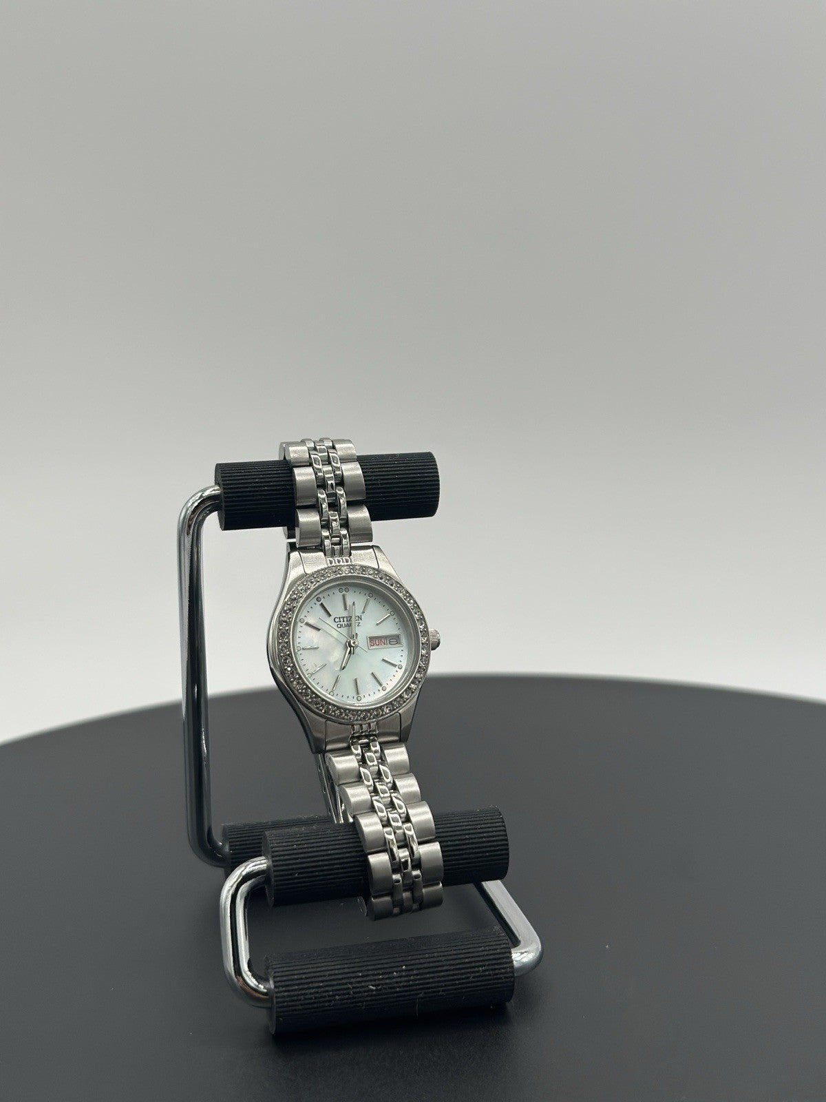 Citizen Quartz  EQ0530-51N Pearl Blue Dial Ladies Watch Women's Crystal Accented
