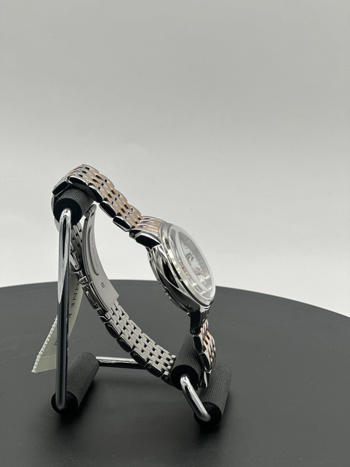 Anne Klein 12/2339MPRT 36 mm Silver Stainless Steel Case with Rose...