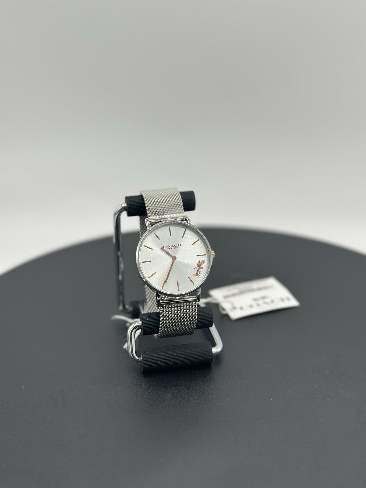 Coach Women's Watch 14503124 Quartz Perry Silver Dial Mesh Stainless Steel 36mm