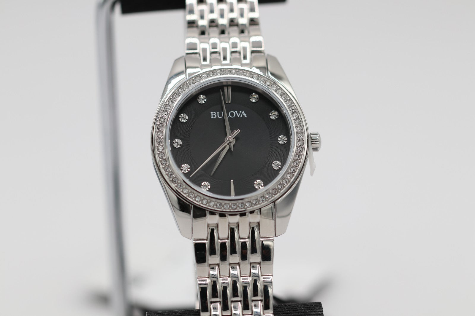 Bulova Ladies  Classic Crystal 31mm Stainless Steel Quartz Watch 96L317