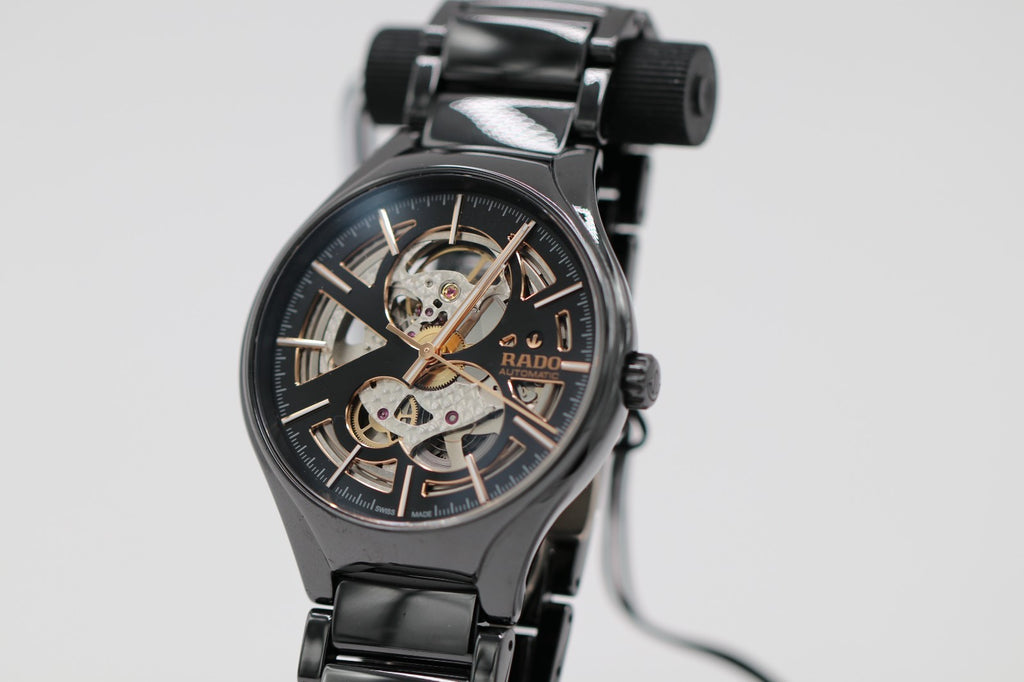 Rado Men's True Open Heart Ceramic Titanium Skeleton Automatic Watch R27100162