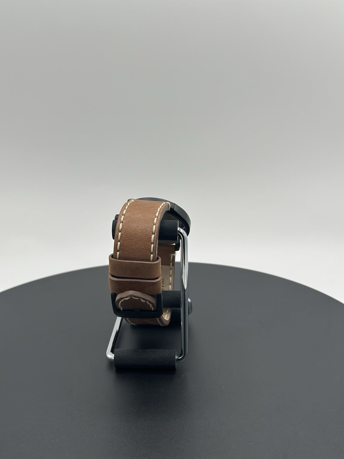 Tissot Mens Gent XL 316L 42mm Black Stainless Steel Case Brown Leather Strap