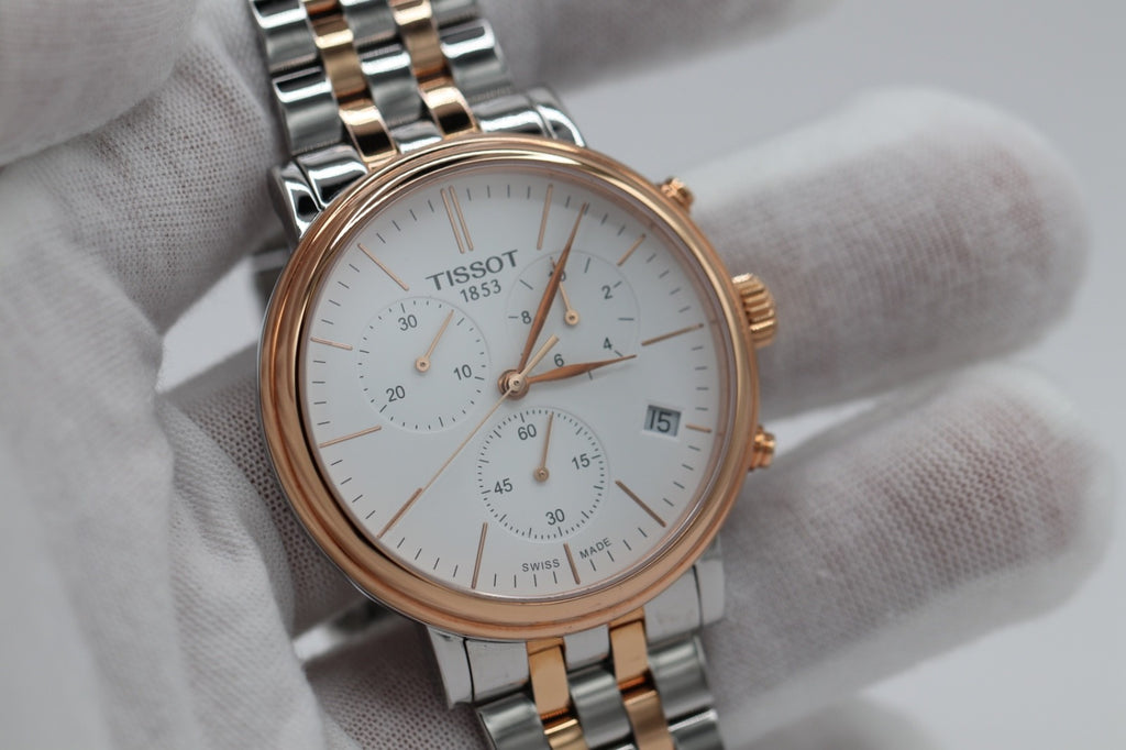 Tissot Carson Premium Rose Gold White Dial 41m Mens Watch T1224172201100