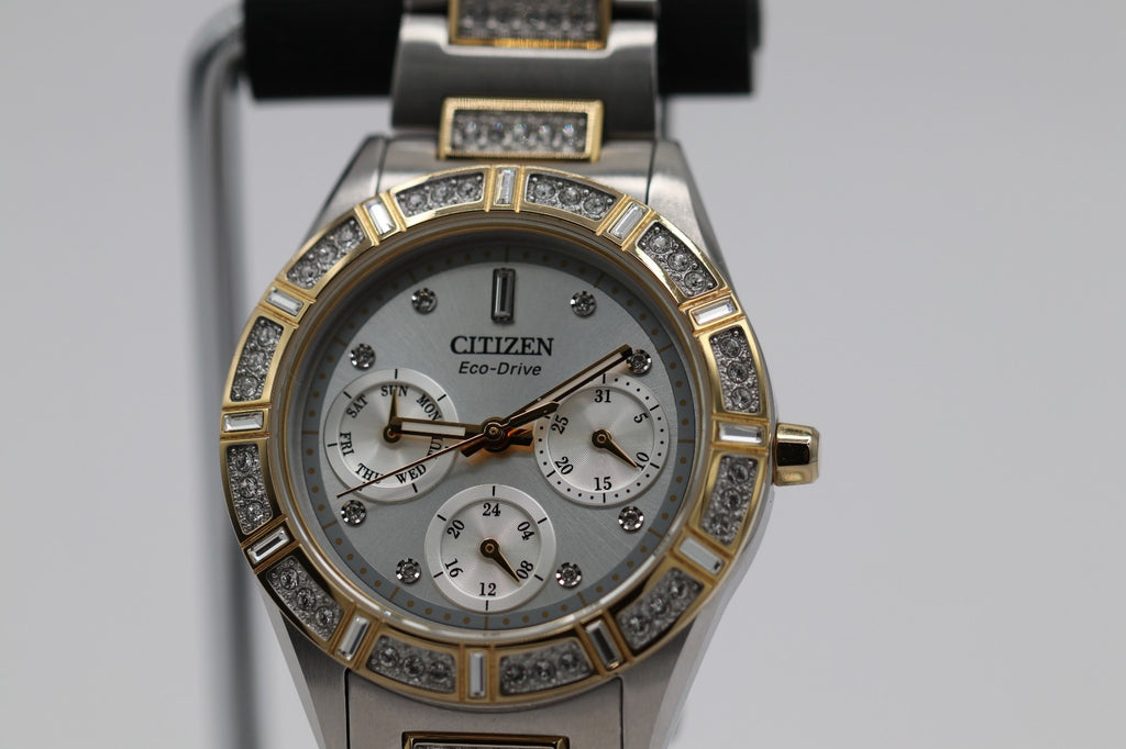 Citizen Eco-Drive Gemmed Stainless Women's Quartz Watch - FD2074-55A