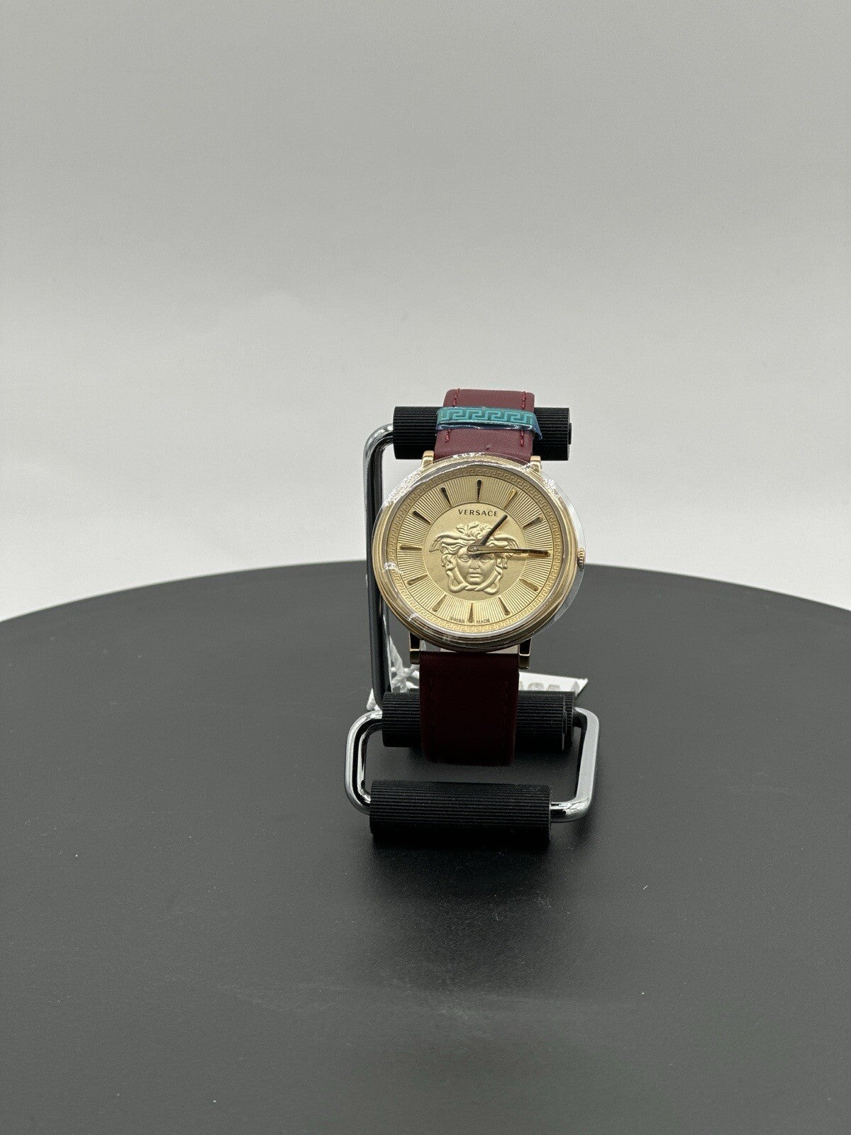 Versace Womens V-Circle Gold 38mm Strap Fashion Watch
