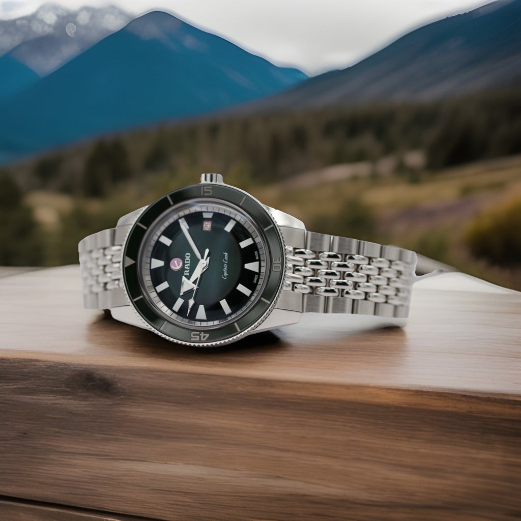 Rado Captain Cook 42mm Auto Green Dial Men's Watch R32505318