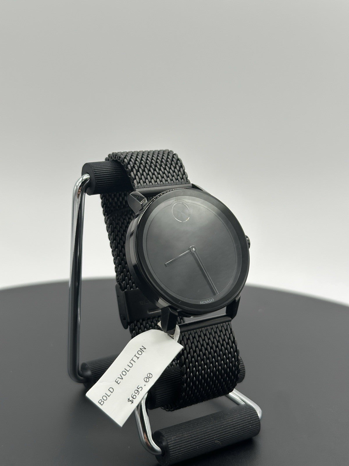 NEW Movado BOLD Evolution Black Ion Plated 40mm Watch Mesh Band 3600792