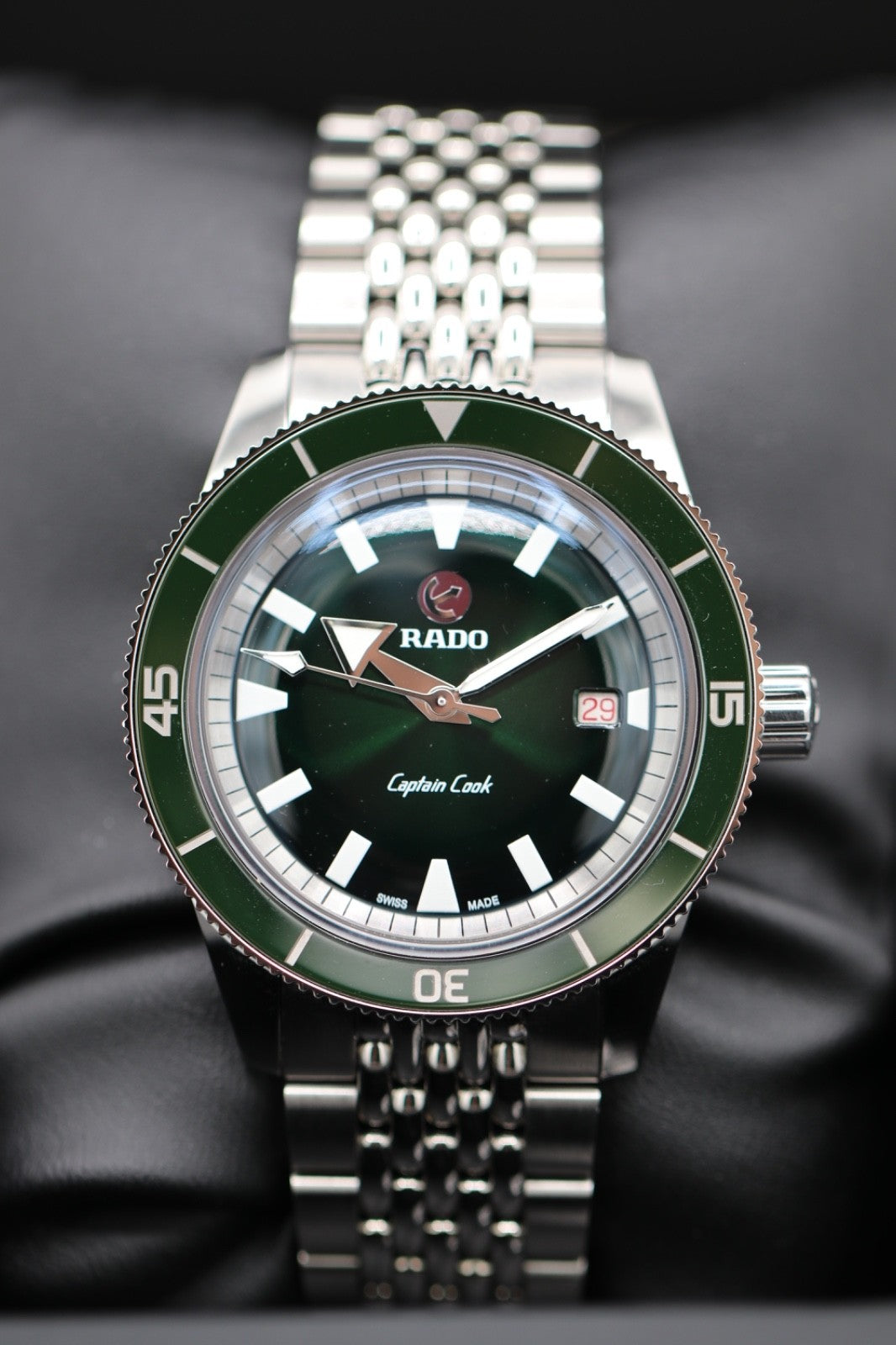 Rado Captain Cook 42mm Auto Green Dial Men's Watch R32505318