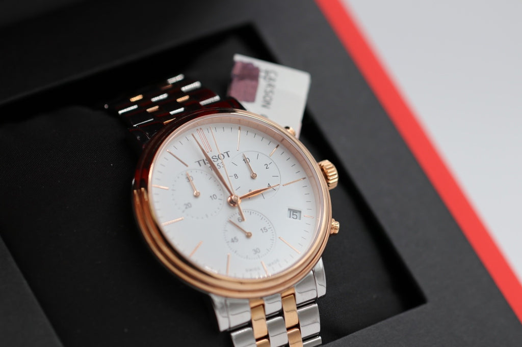 Tissot Carson Premium Rose Gold White Dial 41m Mens Watch T1224172201100