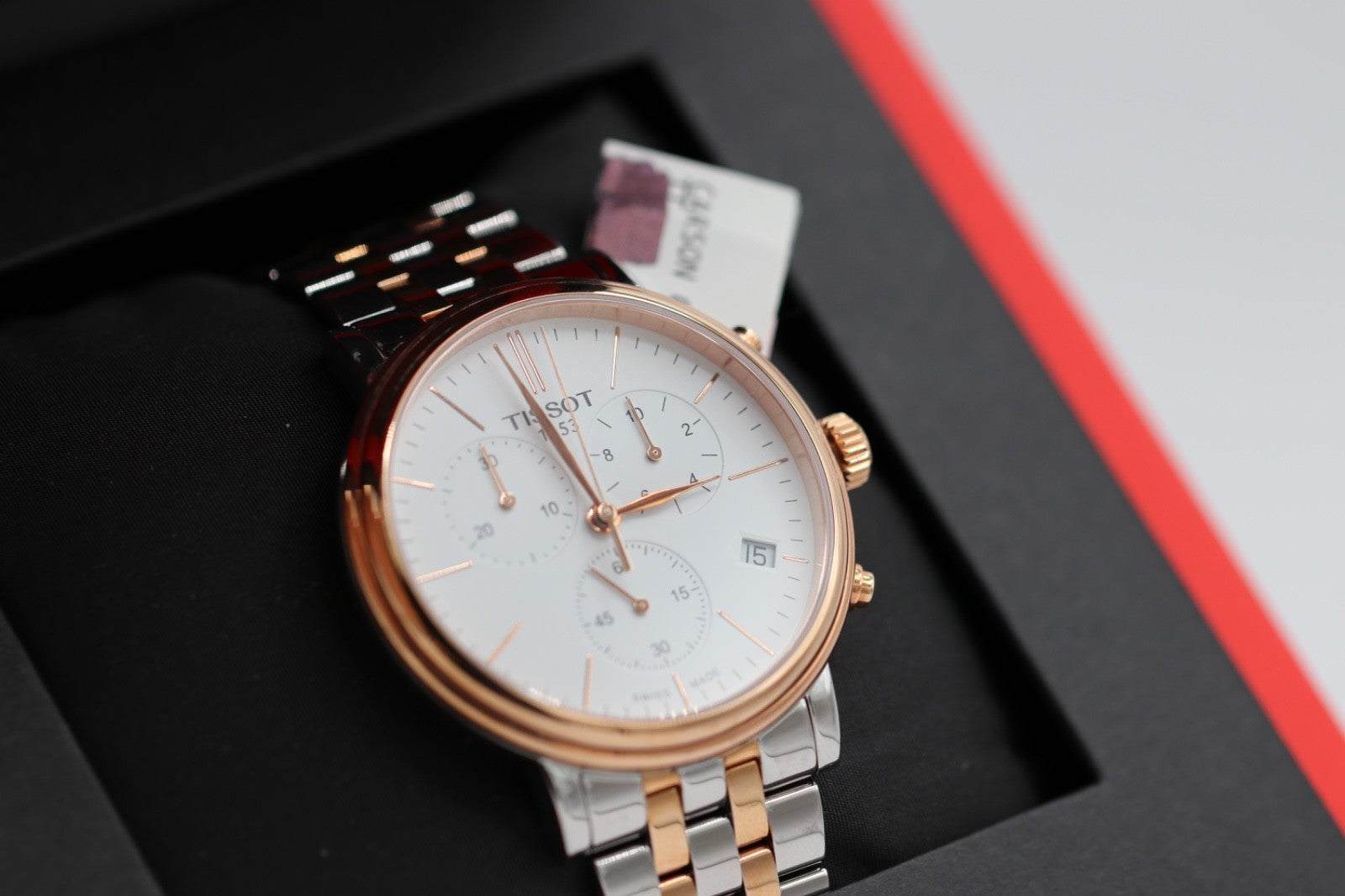 Tissot Carson Premium Rose Gold White Dial 41m Mens Watch T1224172201100