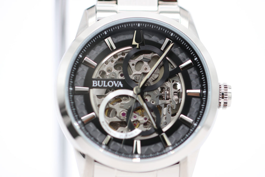 Bulova Classic BUL 96A208 Automatic SS Skeleton 21 Jewels Men's Watch