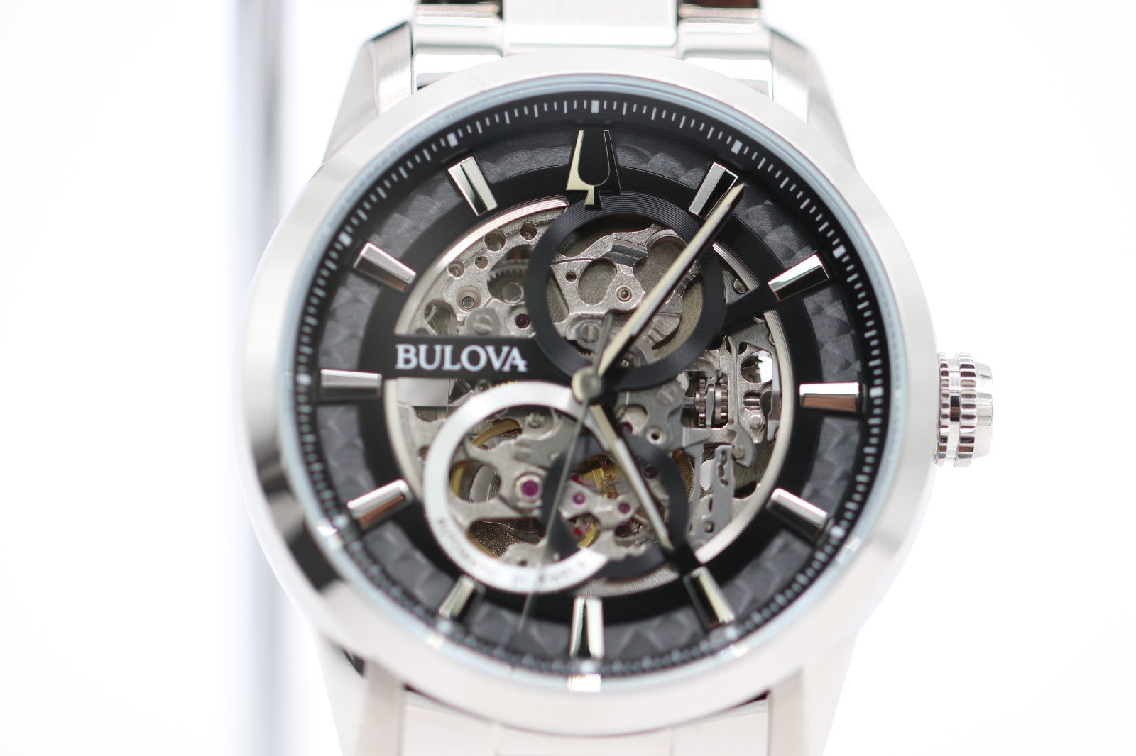 Bulova Classic BUL 96A208 Automatic SS Skeleton 21 Jewels Men's Watch