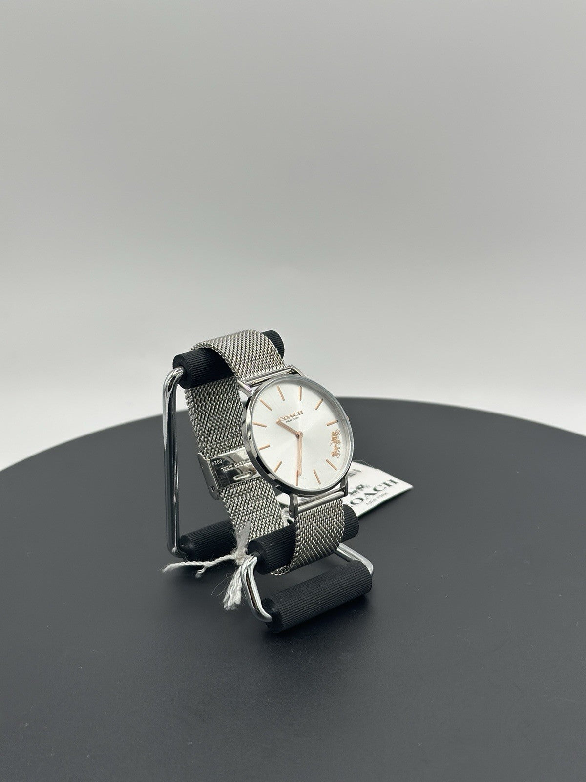 Coach Women's Watch 14503124 Quartz Perry Silver Dial Mesh Stainless Steel 36mm