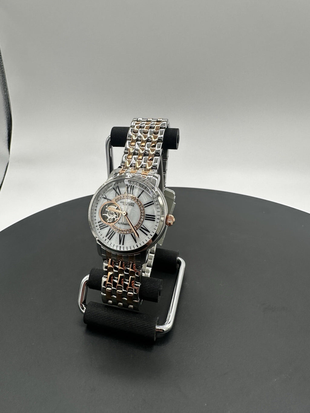 Anne Klein 12/2339MPRT 36 mm Silver Stainless Steel Case with Rose...