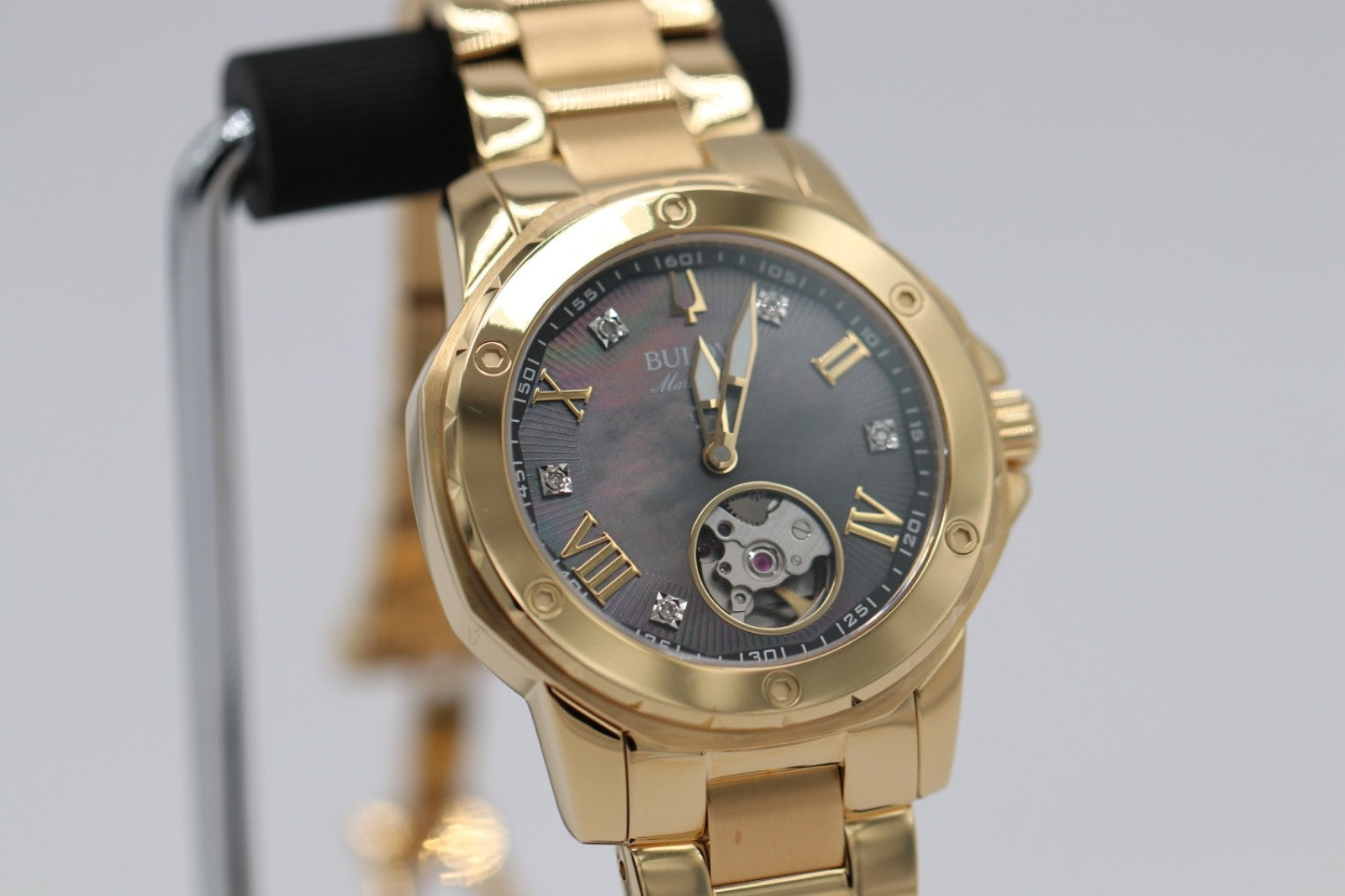 Bulova Women's Marine Star Automatic Gold Stainless Steel Watch 35 MM 97P171