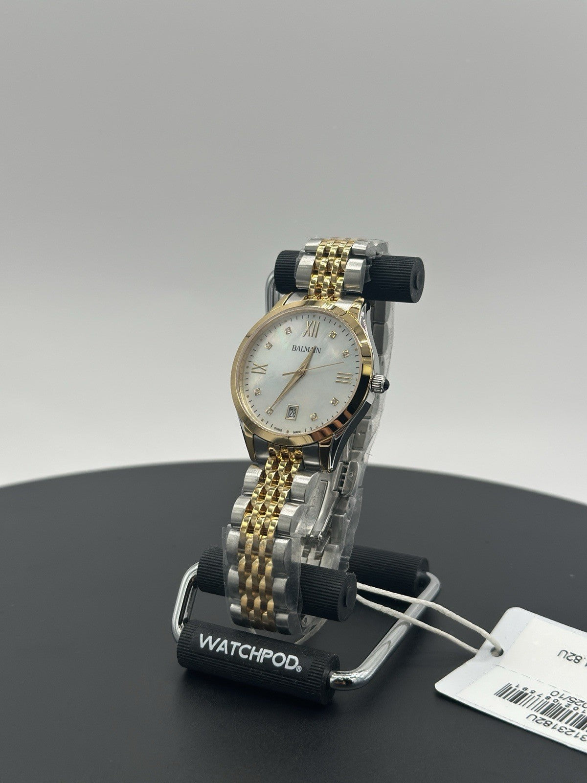 NEW Balmain B43123182 Swiss Classic R Diamond 2-Tone Stainless Bracelet Watch