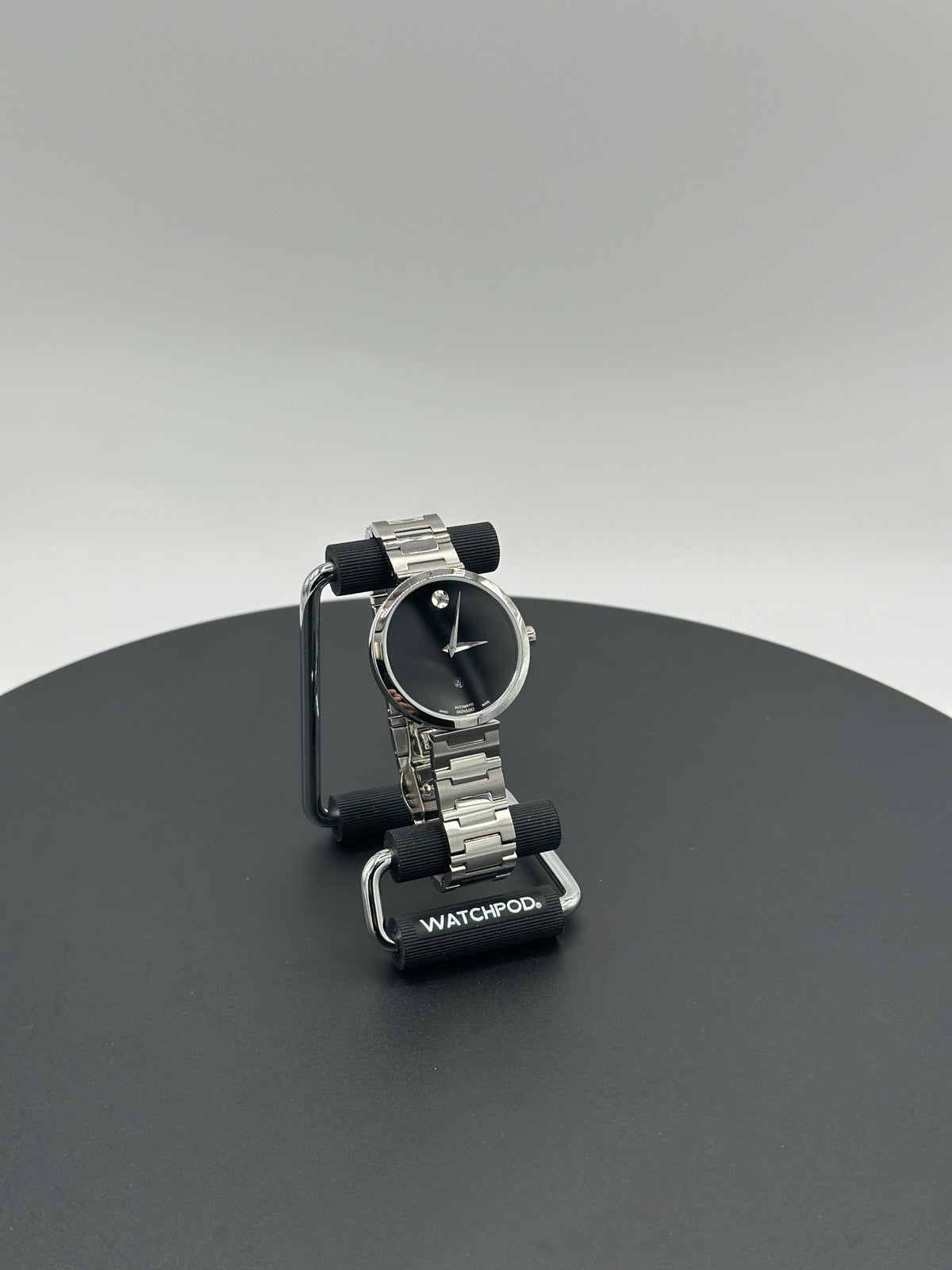 Movado Museum Classic Automatic Black Dial Stainless Steel Women's Watch 0607678
