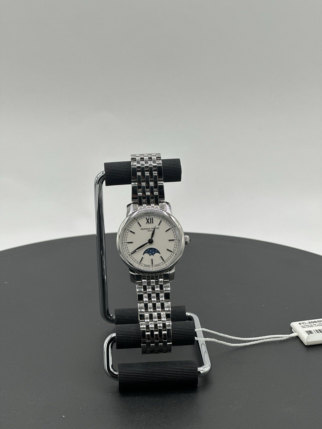 Frederique Constant Slimline Moonphase Stainless Steel Swiss Watch-FC 206W1S6B