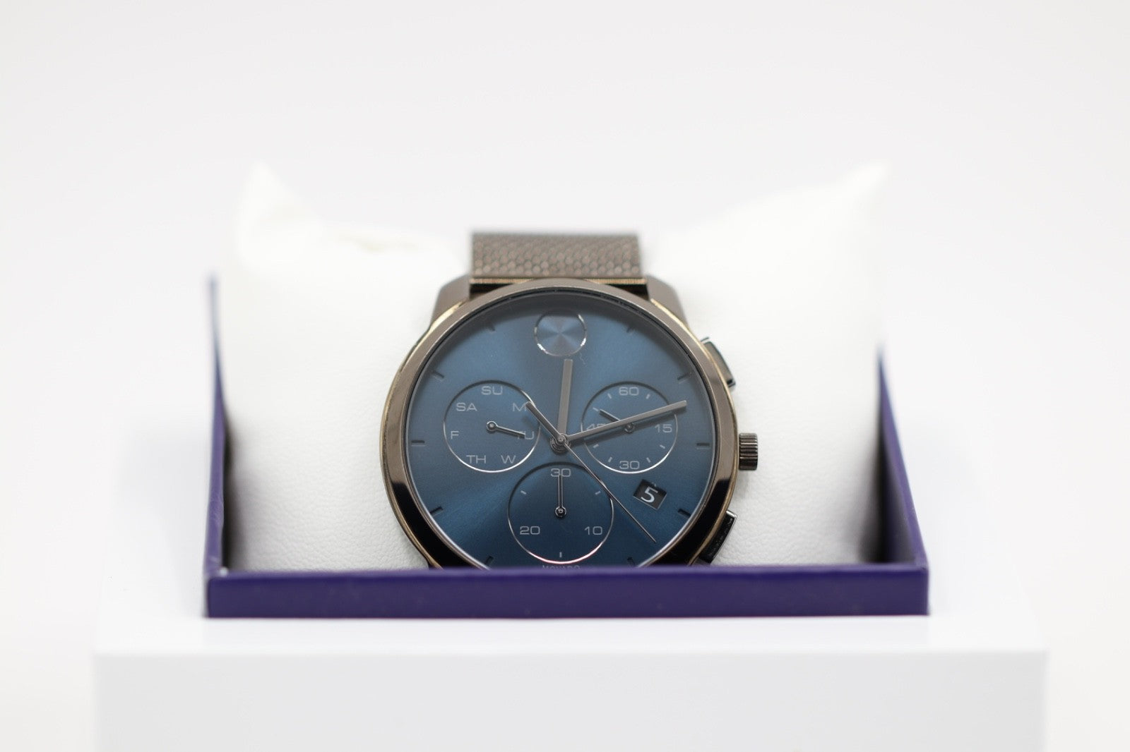 Movado BOLD Thin Chronograph Quartz Blue Dial Men's Watch 3600721
