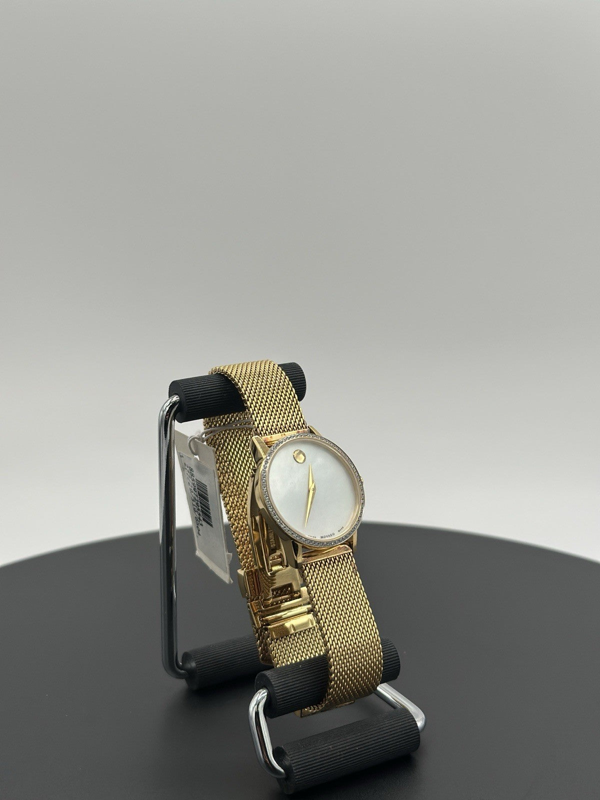 Movado Women's Watch 0607307 White MOP Dial Swiss Quartz Diamond Gold Mesh Band