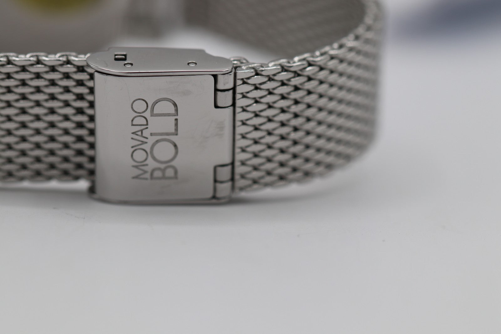 Movado Bold 3600840 Shimmer Silver Dial Mesh Band Crystal Accented Ladies Watch