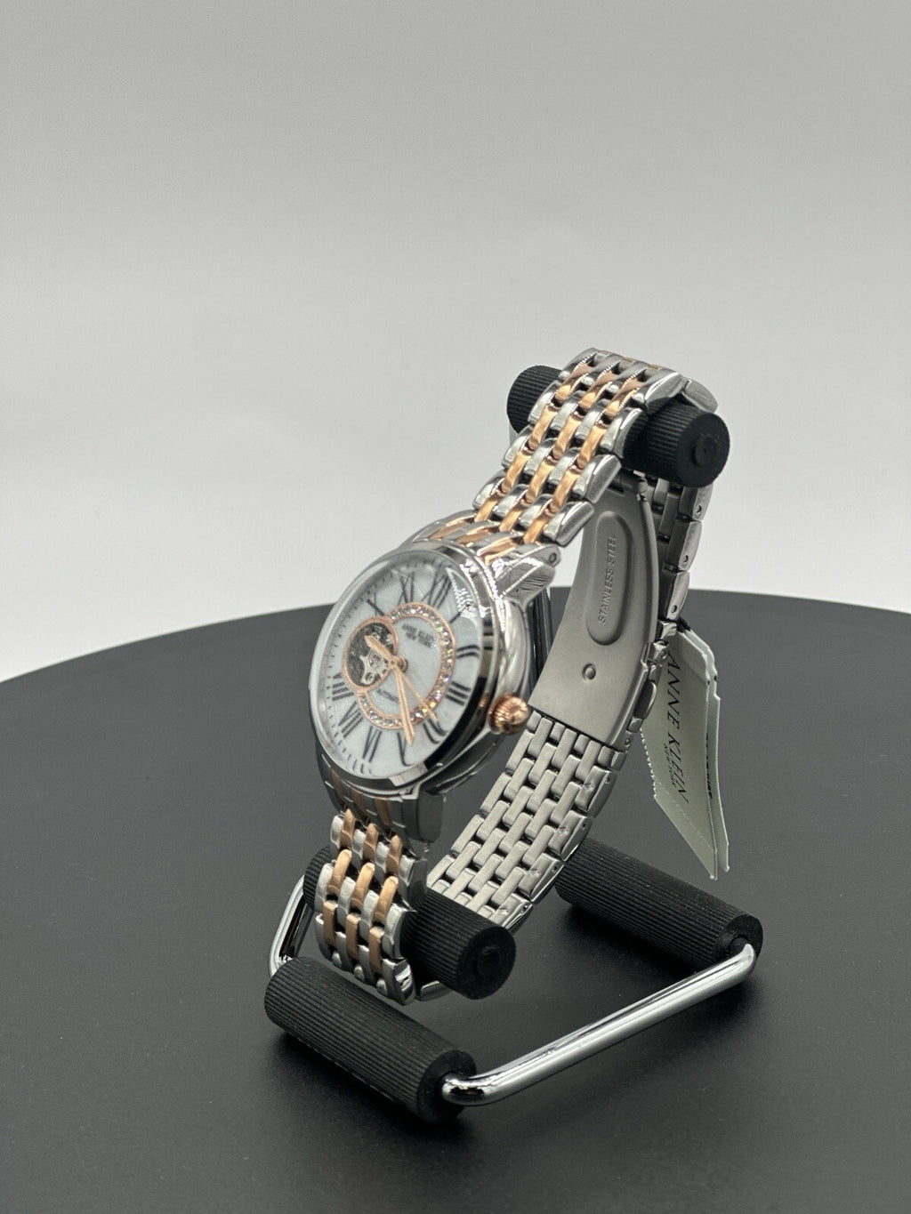 Anne Klein 12/2339MPRT 36 mm Silver Stainless Steel Case with Rose...