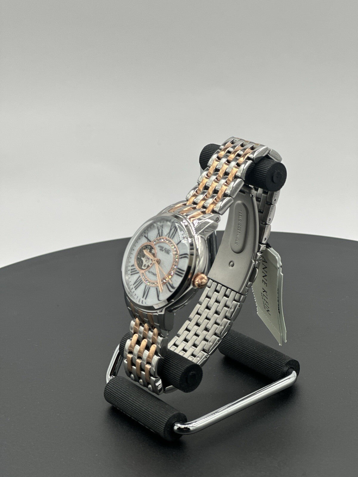 Anne Klein 12/2339MPRT 36 mm Silver Stainless Steel Case with Rose...