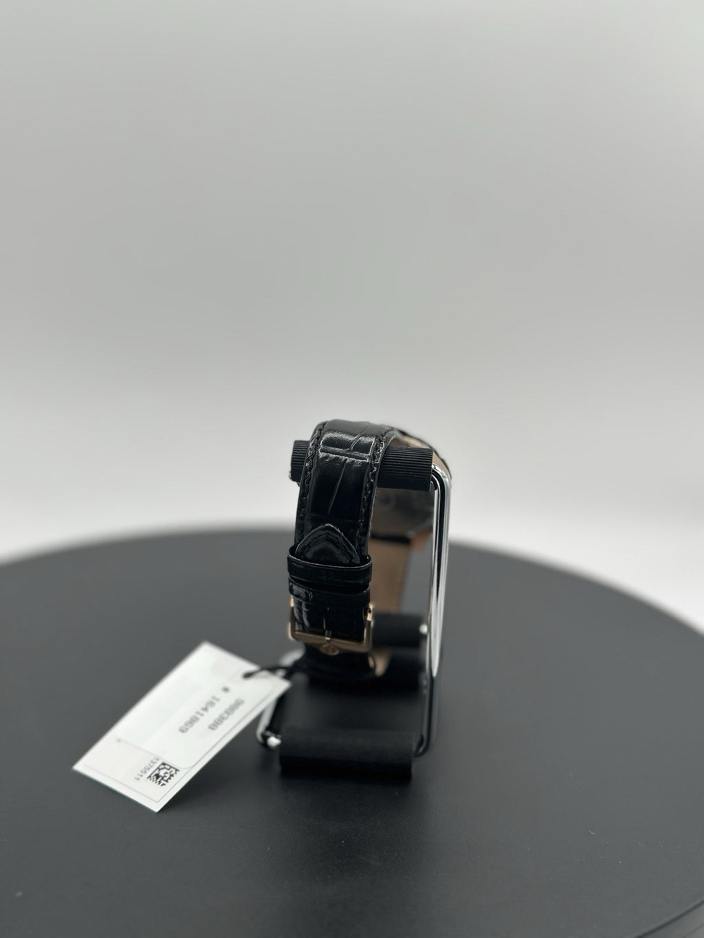 Bulova 98B388 39mm Rose Gold-Tone Stainless Steel Case with Black Leather Strap
