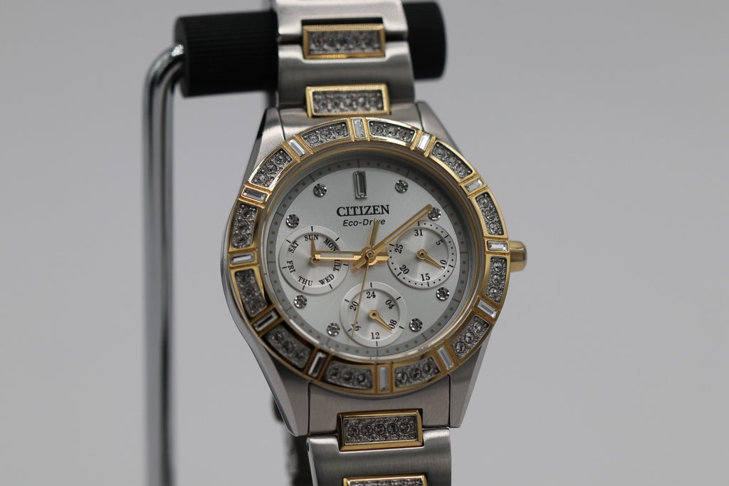 Citizen Eco-Drive Gemmed Stainless Women's Quartz Watch - FD2074-55A