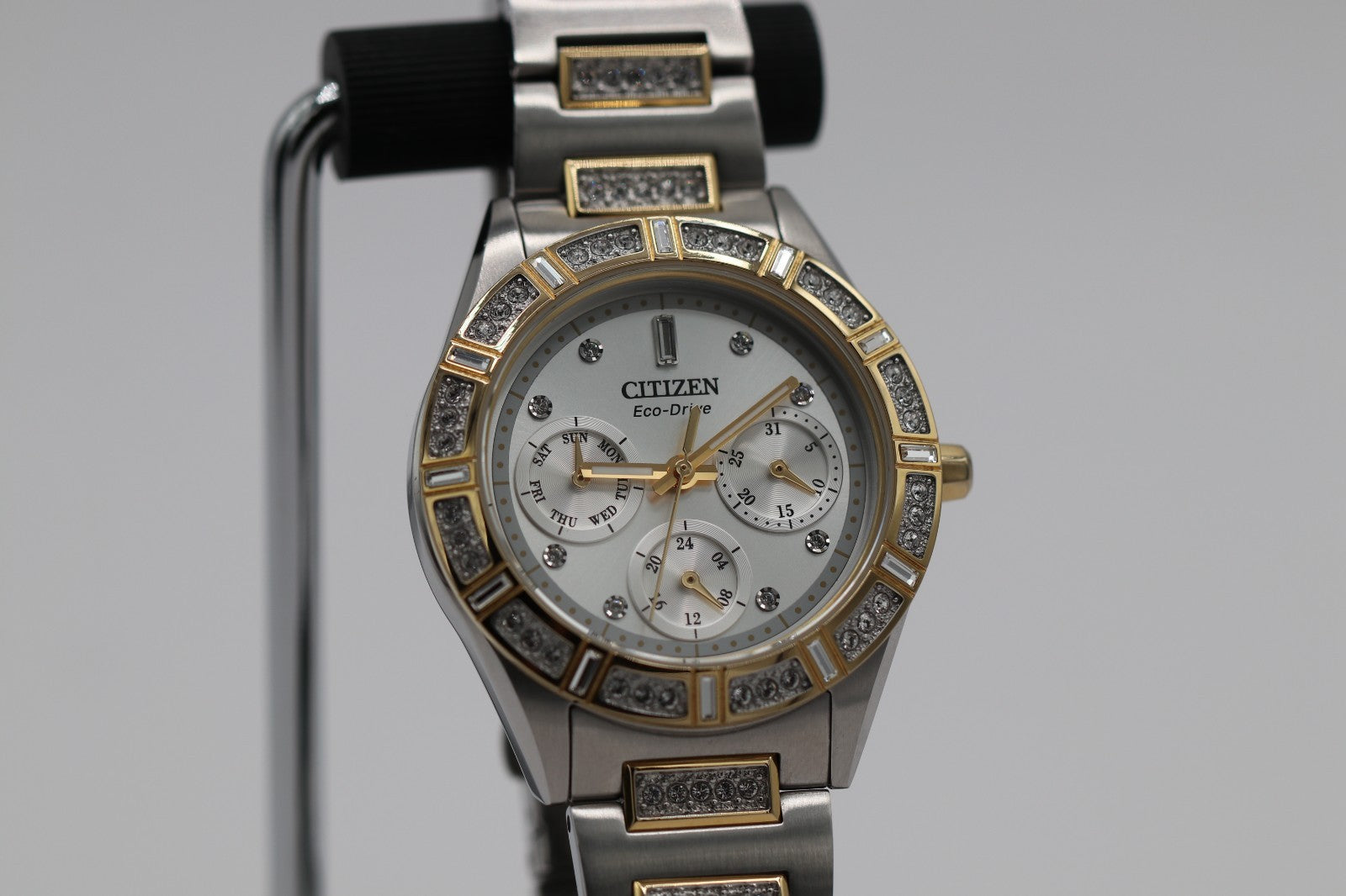 Citizen Eco-Drive Gemmed Stainless Women's Quartz Watch - FD2074-55A
