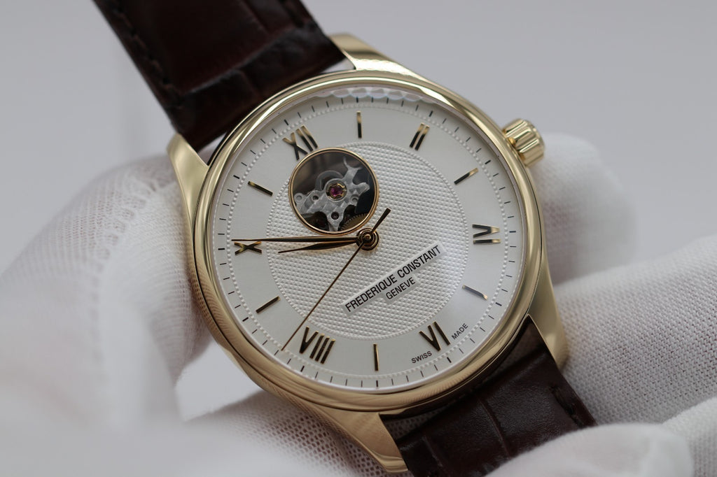Frédérique Constant Classic Heartbeat Gold Men's Automatic Watch - FC-310MS5B5