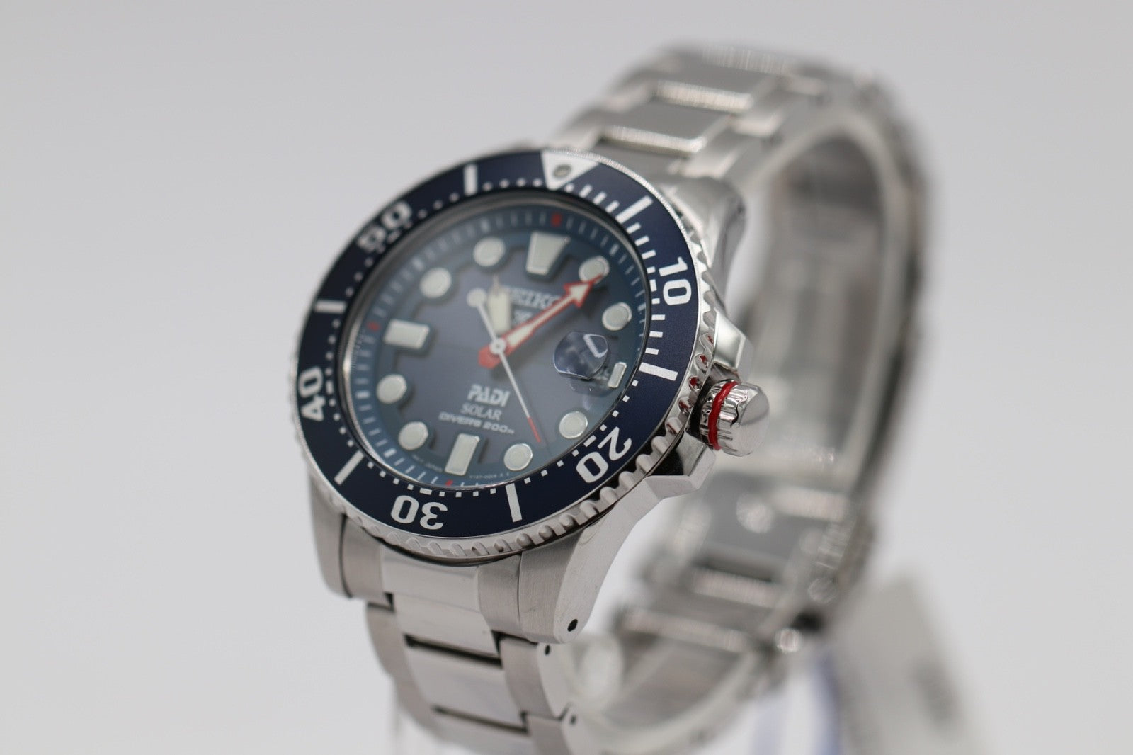 Seiko SNE549 Prospex Mens Watch Silver-Tone 43.5Mm Stainless Steel Blue Dial 