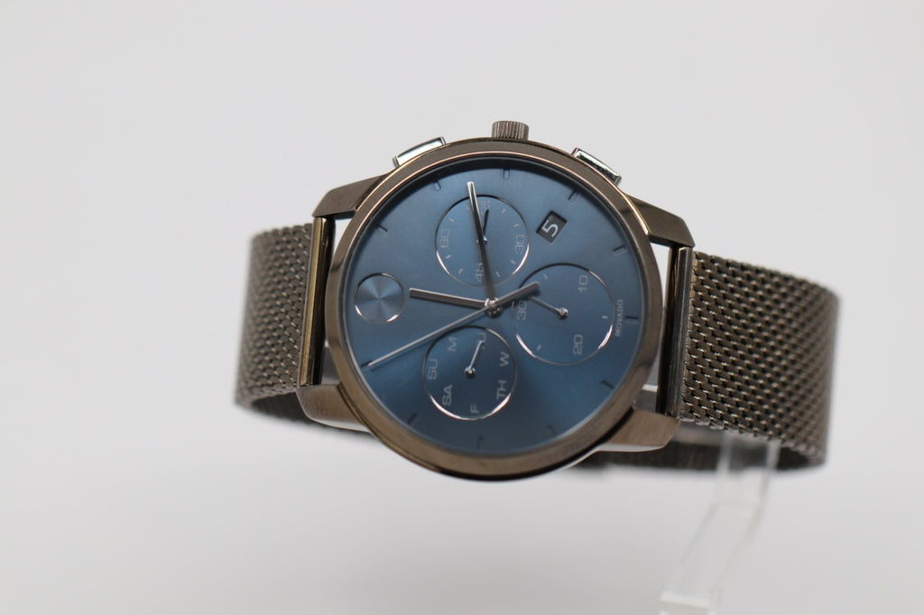 Movado BOLD Thin Chronograph Quartz Blue Dial Men's Watch 3600721