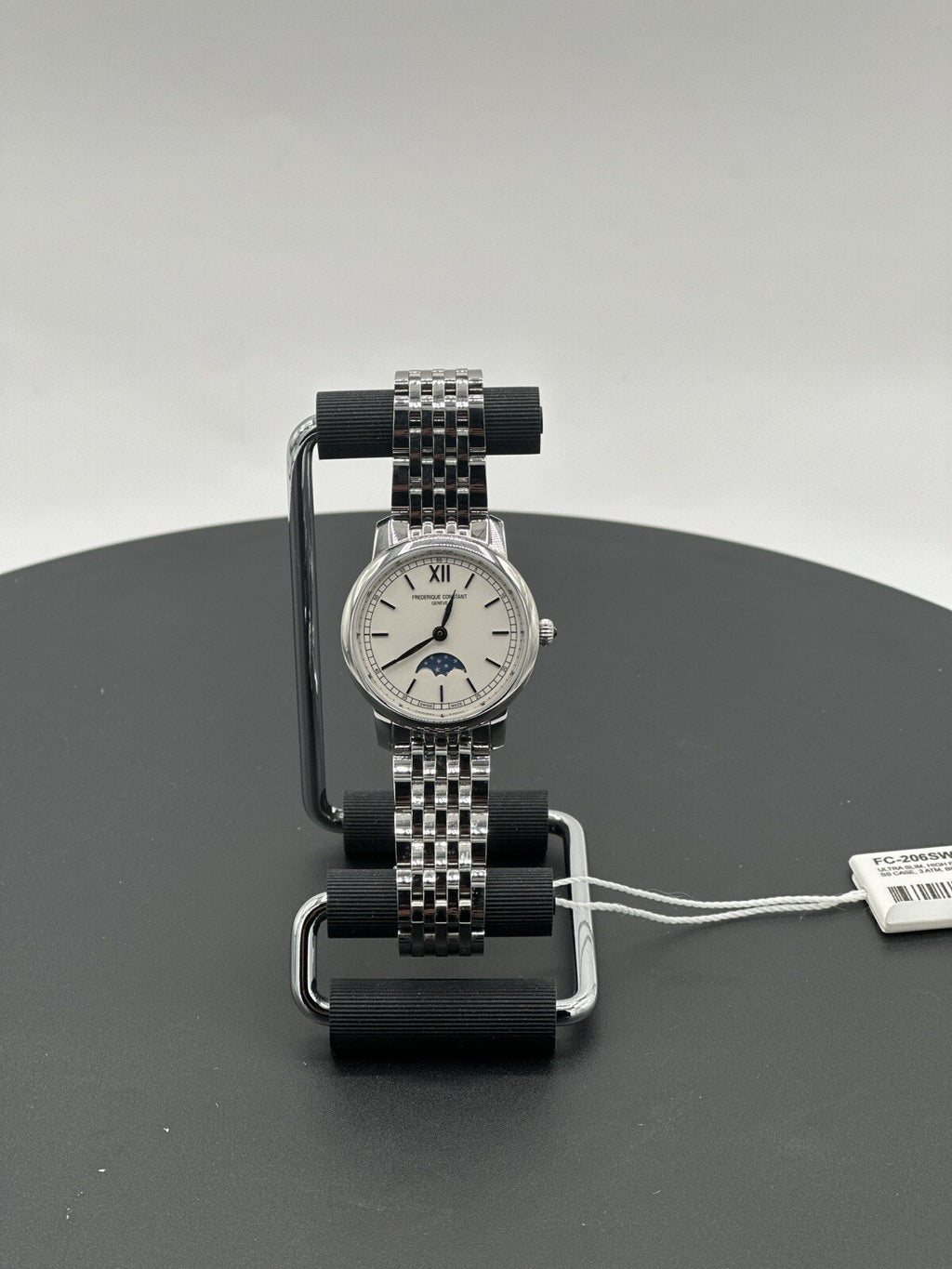 Frederique Constant Slimline Moonphase Stainless Steel Swiss Watch-FC 206W1S6B