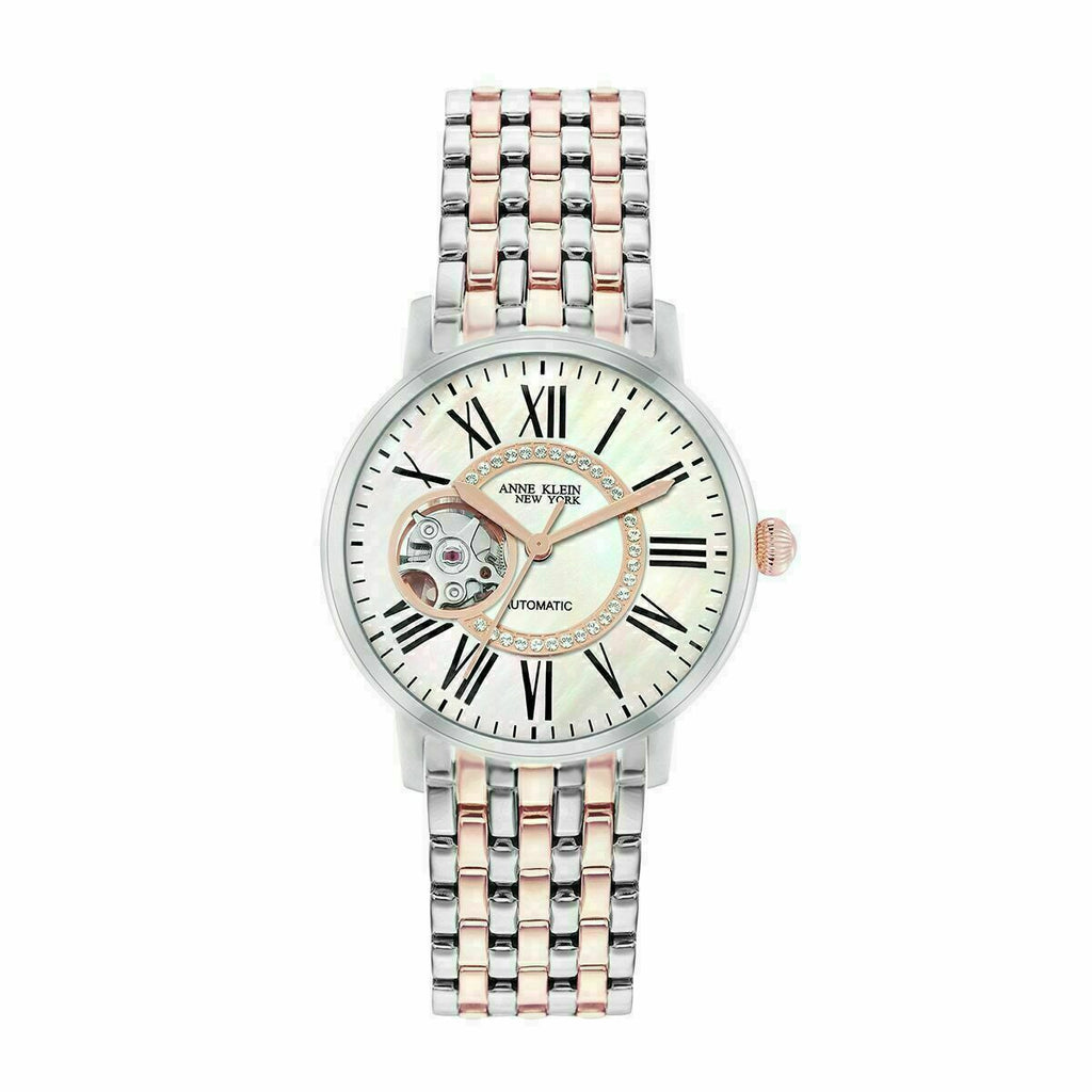 Anne Klein 12/2339MPRT 36 mm Silver Stainless Steel Case with Rose...