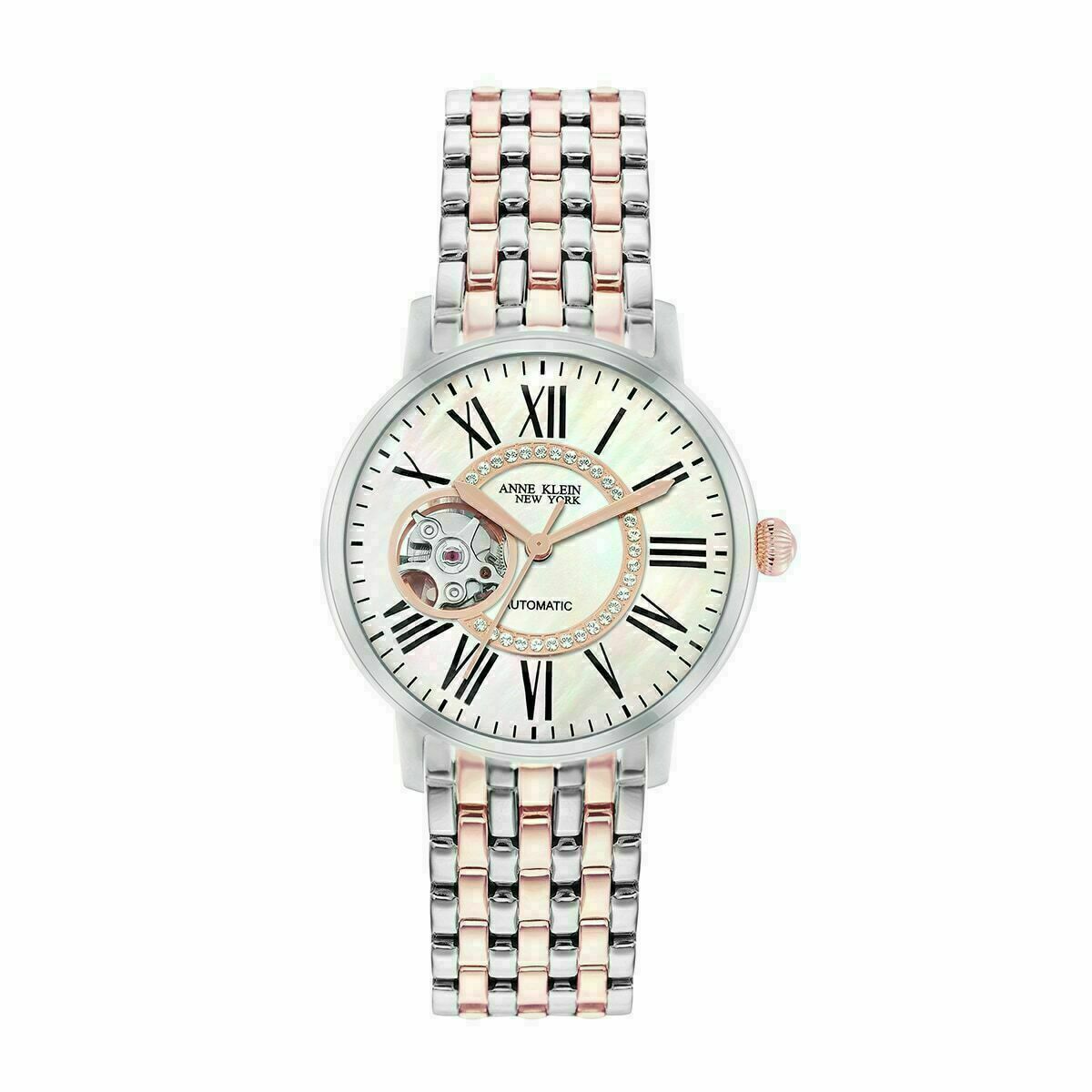Anne Klein 12/2339MPRT 36 mm Silver Stainless Steel Case with Rose...