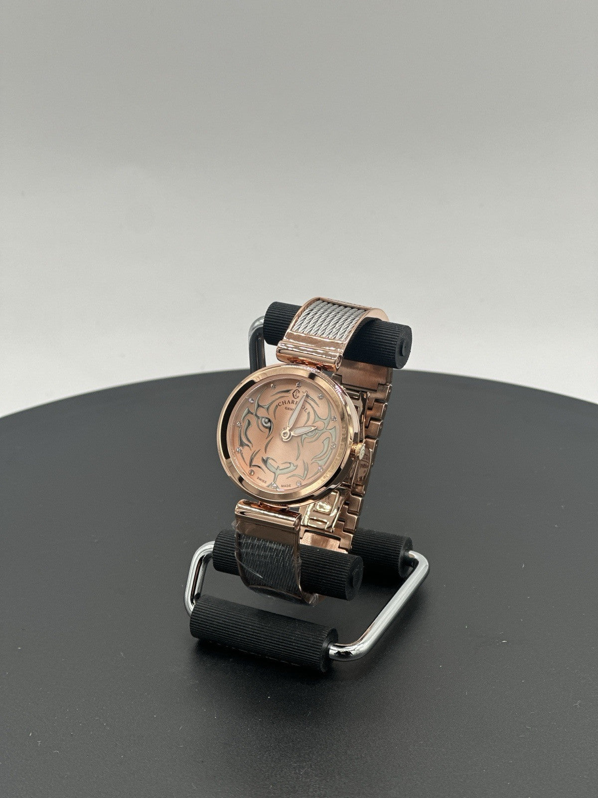 CHARRIOL Forever Tiger Rose Gold & Black Dial Ladies Watch FE32.102.029
